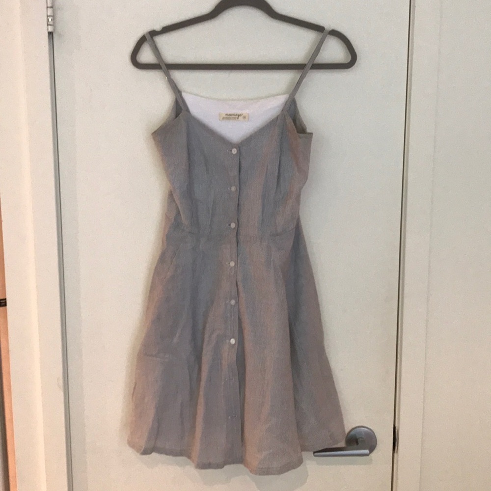 button up summer spaghetti strapped dress